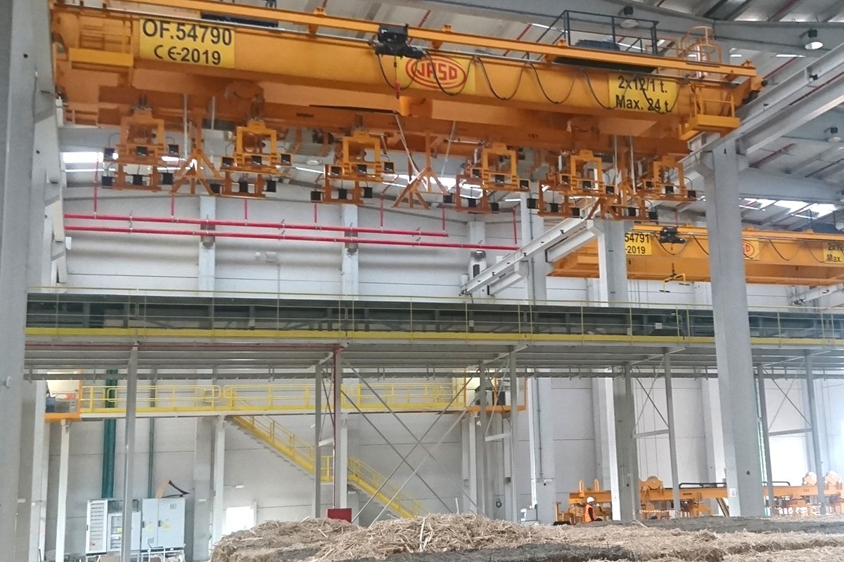 bridge cranes for biomass plant 