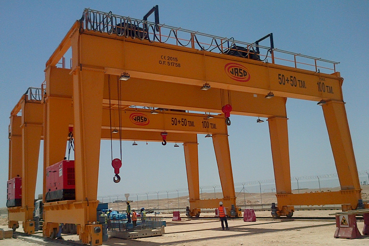 Grúas prefabricados de hormigón