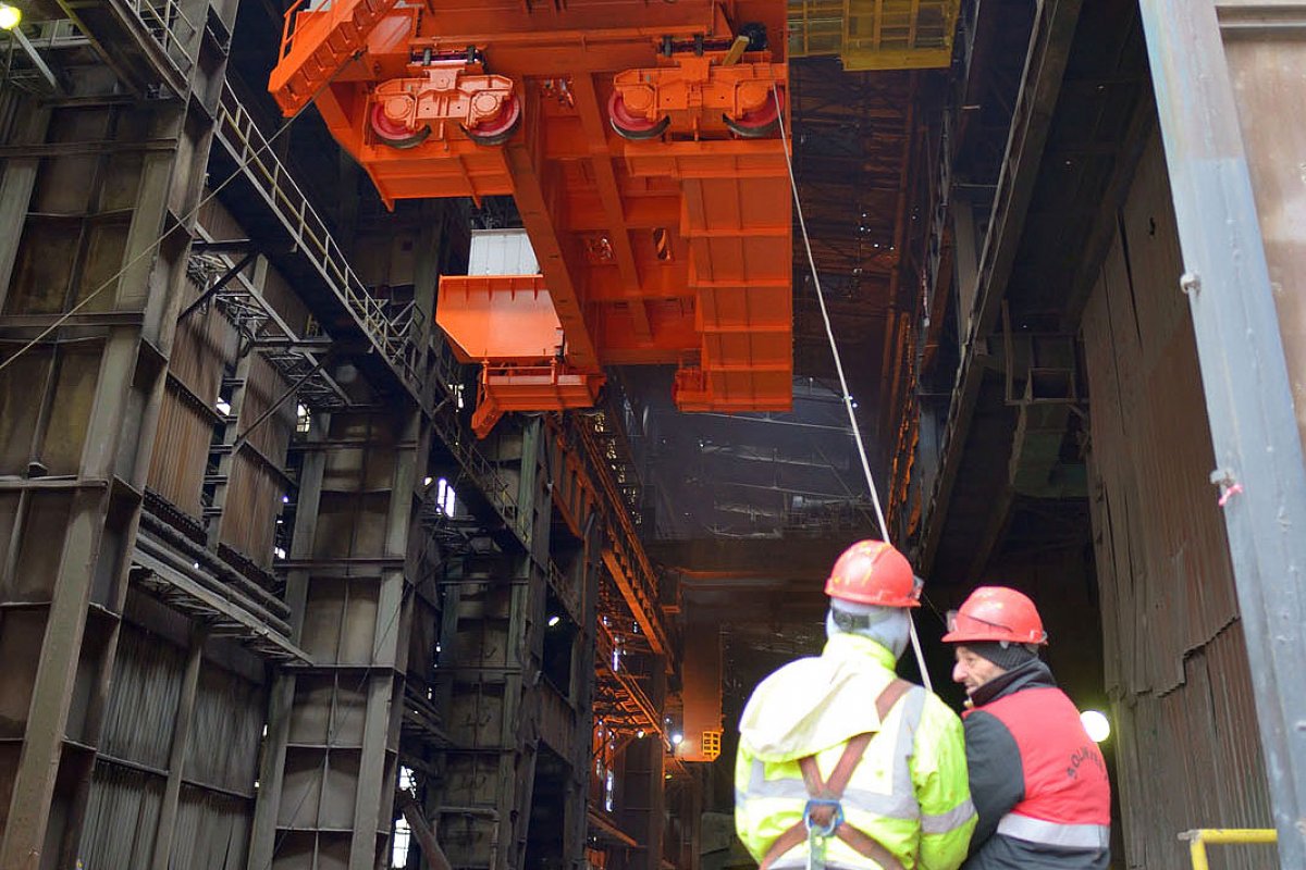 Instalada la grúa de colada número 110 en Rumanía