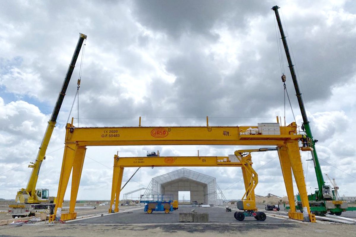 El mayor proyecto de energía eólica de la Bretaña francesa cuenta con grúas JASO